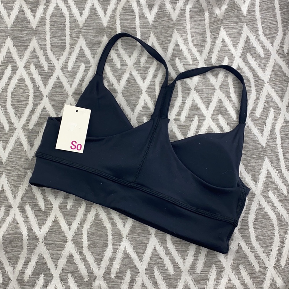 Black Sports Bra Size: Juniors Medium NWT - Picture 2 of 3